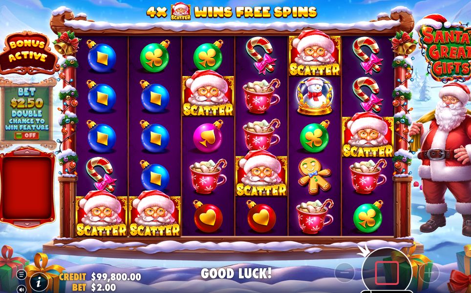 Free spins opening at Level 1 with the gift counter at zero