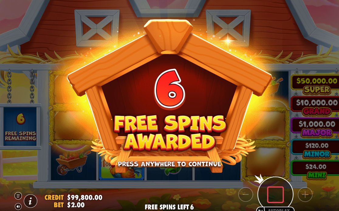 Free Spins with teal counter sign, peachy-golden background
